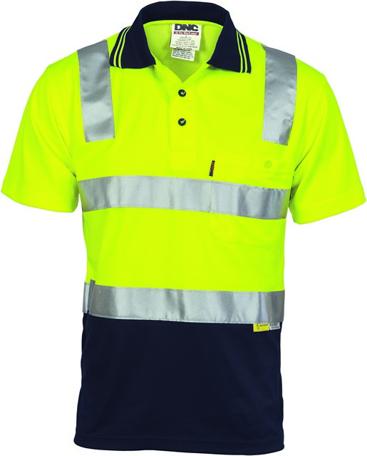 Apparel 2001 - Cotton Back HiVis Two Tone Polo Shirt with 3M R/ Tape ...